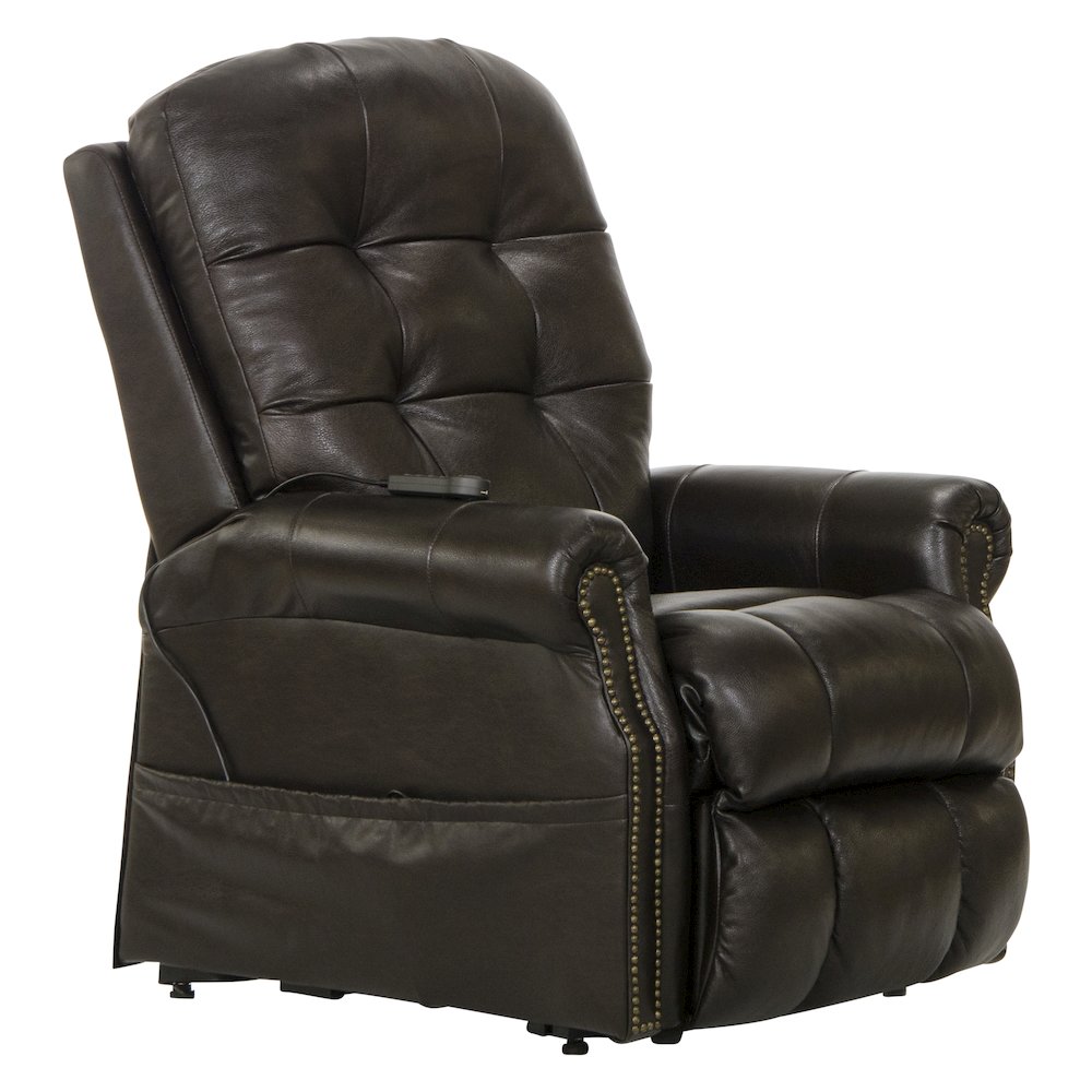 Madison Italian Leather Power Lift Lay Flat Recliner with Heat & Massage. Picture 1