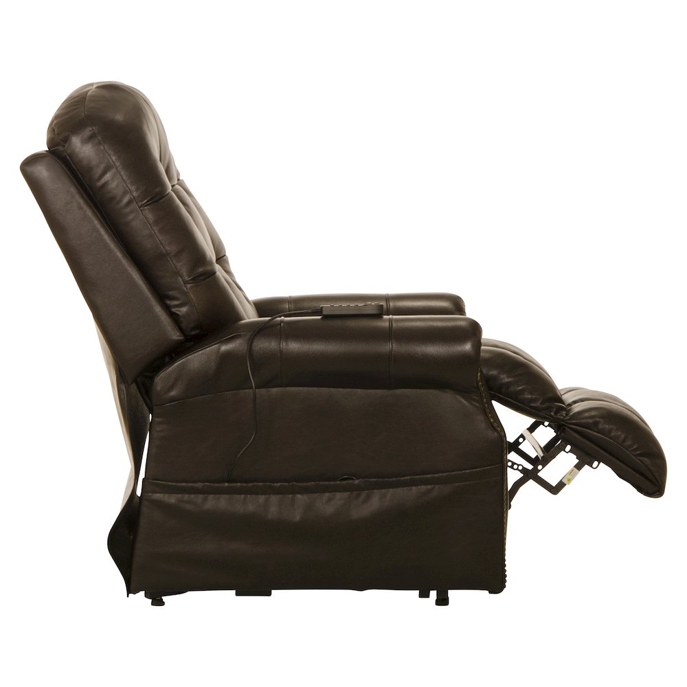 Madison Italian Leather Power Lift Lay Flat Recliner with Heat & Massage. Picture 8