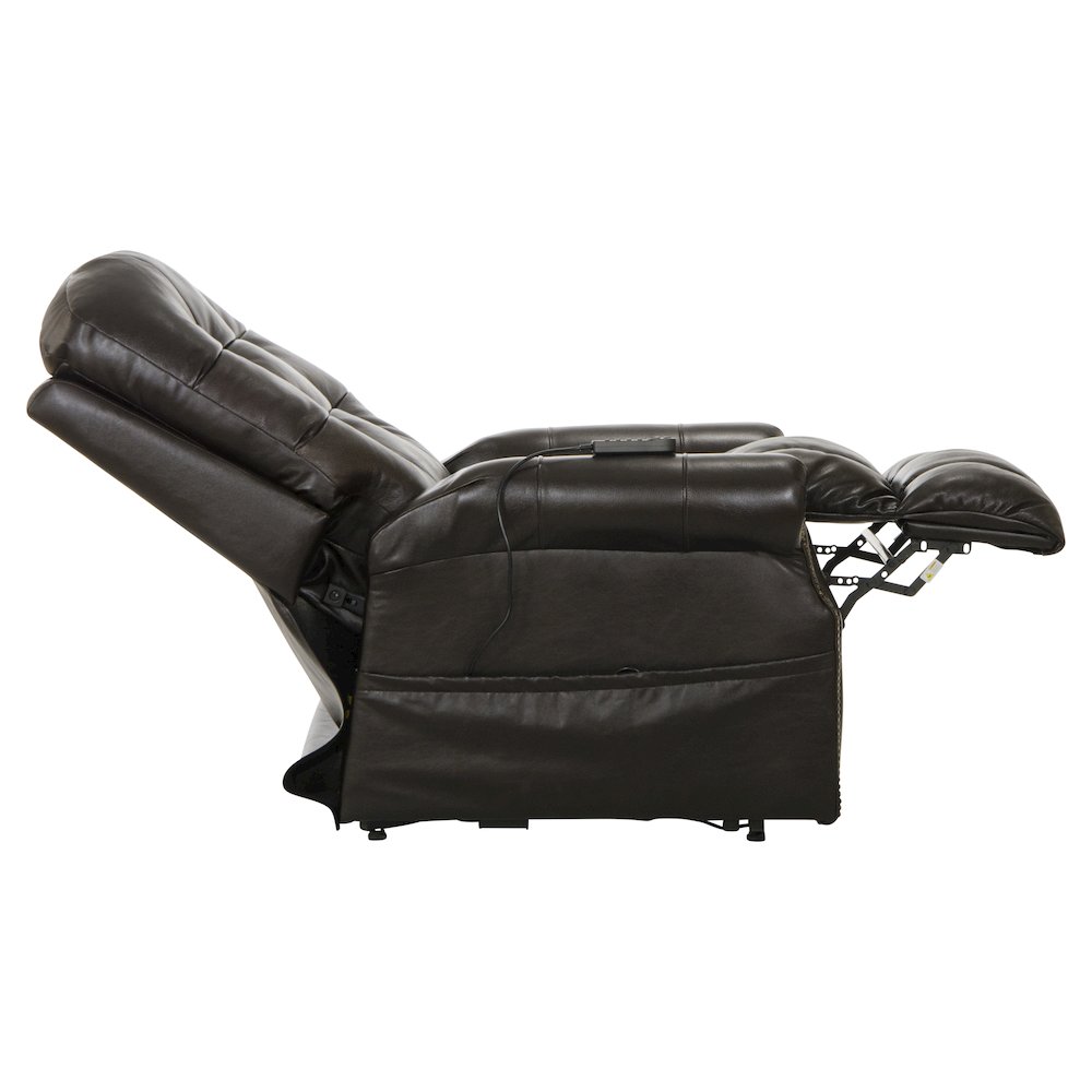 Madison Italian Leather Power Lift Lay Flat Recliner with Heat & Massage. Picture 9