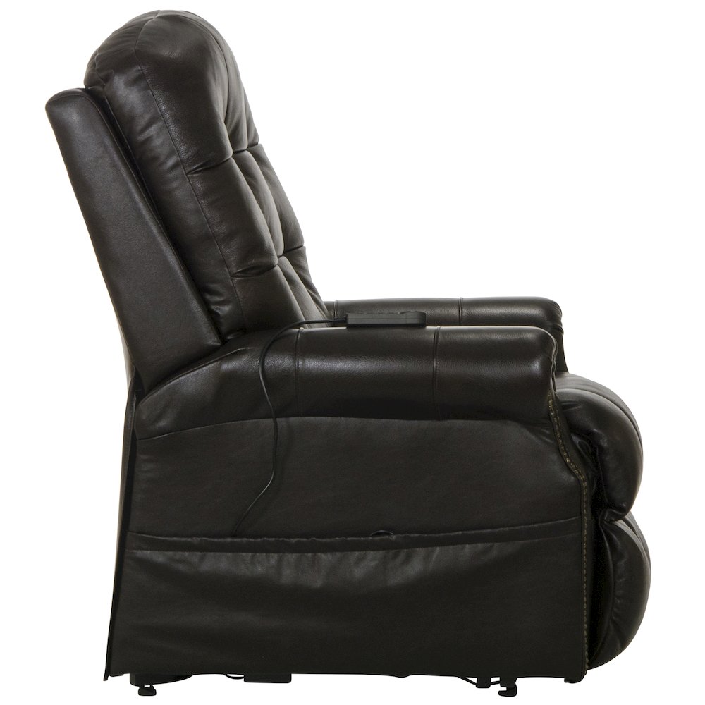 Madison Italian Leather Power Lift Lay Flat Recliner with Heat & Massage. Picture 7