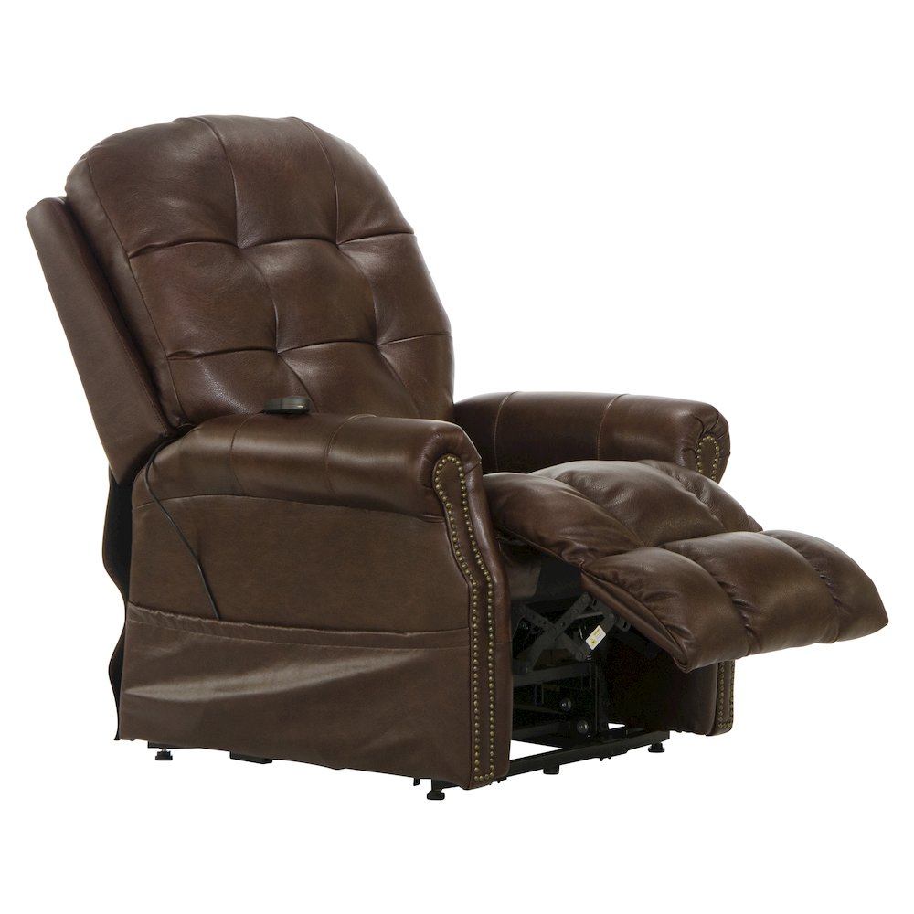 Madison Italian Leather Power Lift Lay Flat Recliner with Heat & Massage. Picture 2