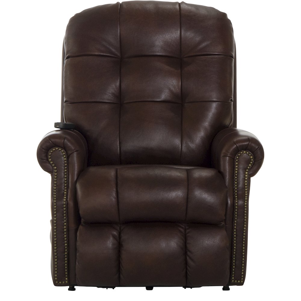 Madison Italian Leather Power Lift Lay Flat Recliner with Heat & Massage. Picture 4