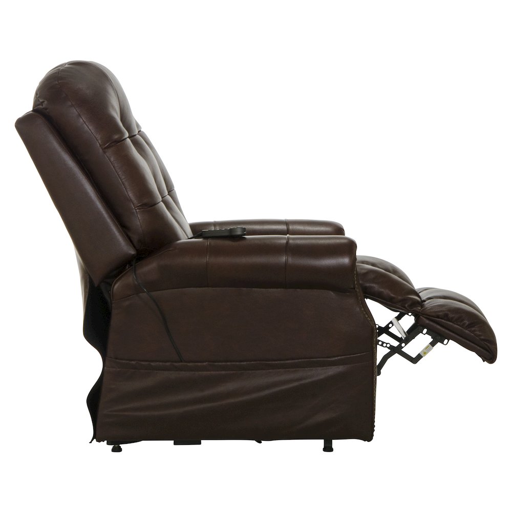 Madison Italian Leather Power Lift Lay Flat Recliner with Heat & Massage. Picture 6