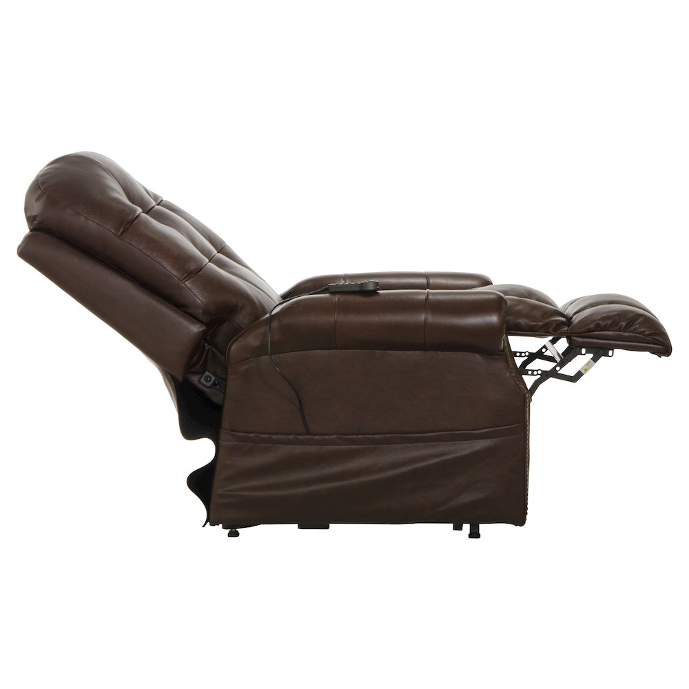 Madison Italian Leather Power Lift Lay Flat Recliner with Heat & Massage. Picture 7