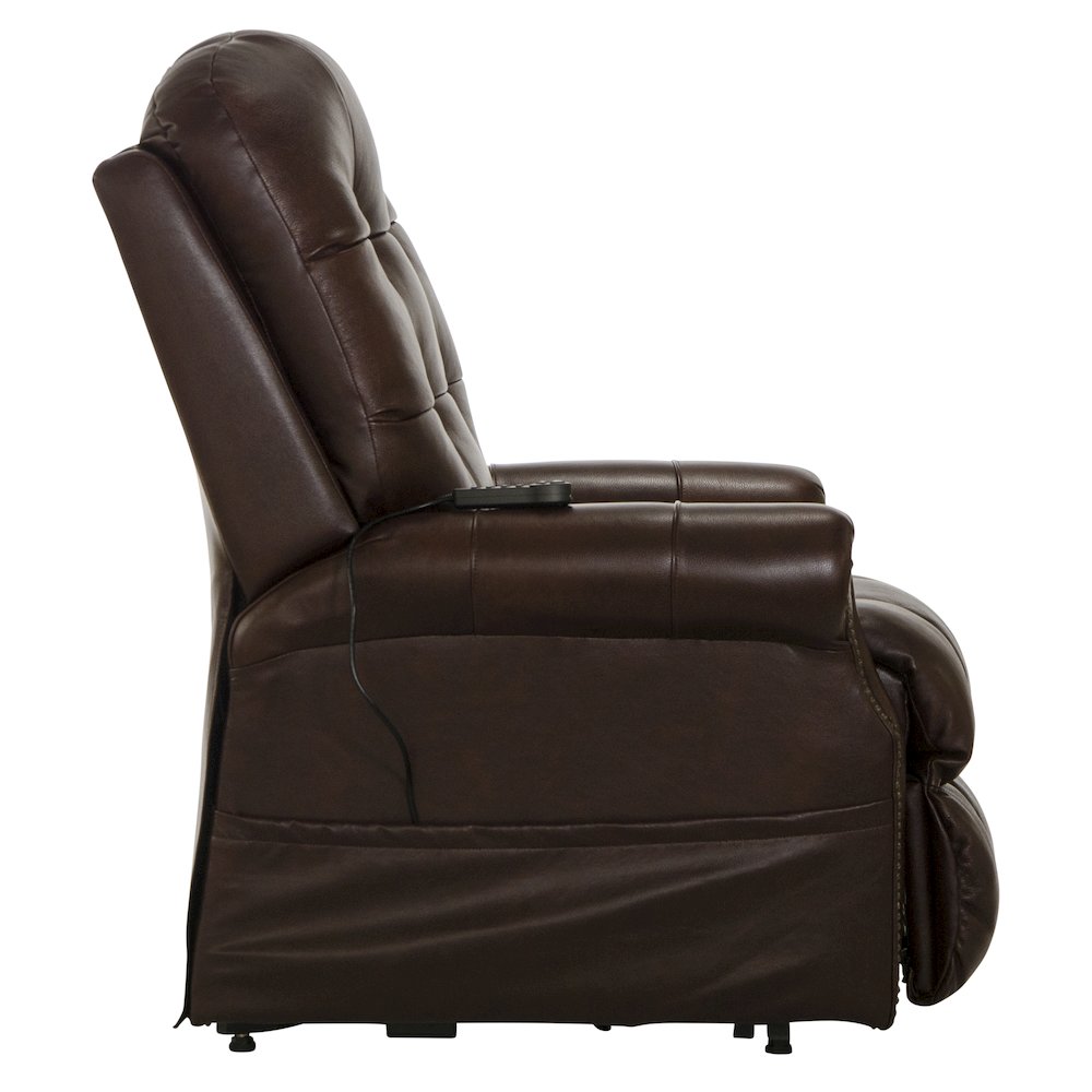 Madison Italian Leather Power Lift Lay Flat Recliner with Heat & Massage. Picture 5