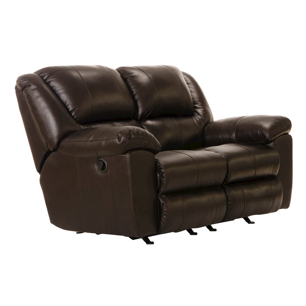 Transformer II Italian Leather Match Rocking Reclining Loveseat. Picture 1