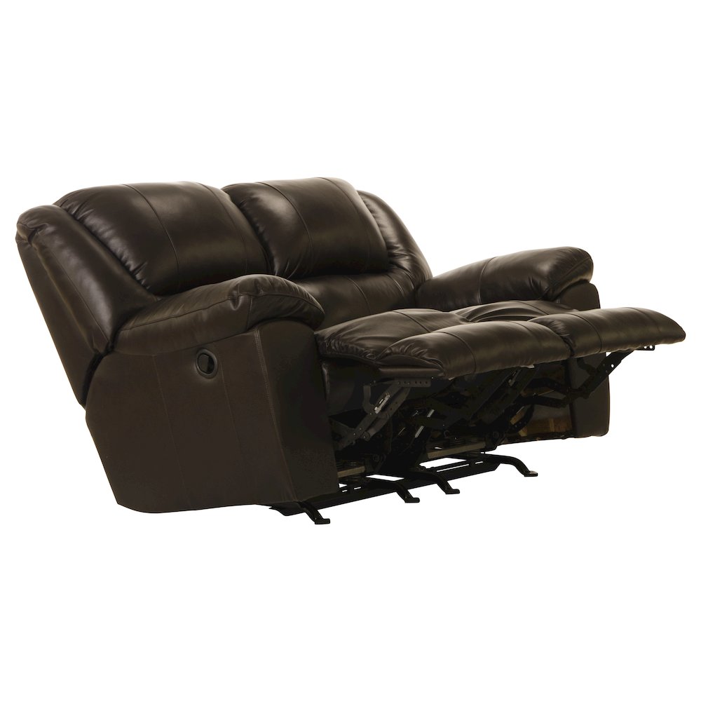 Transformer II Italian Leather Match Rocking Reclining Loveseat. Picture 3
