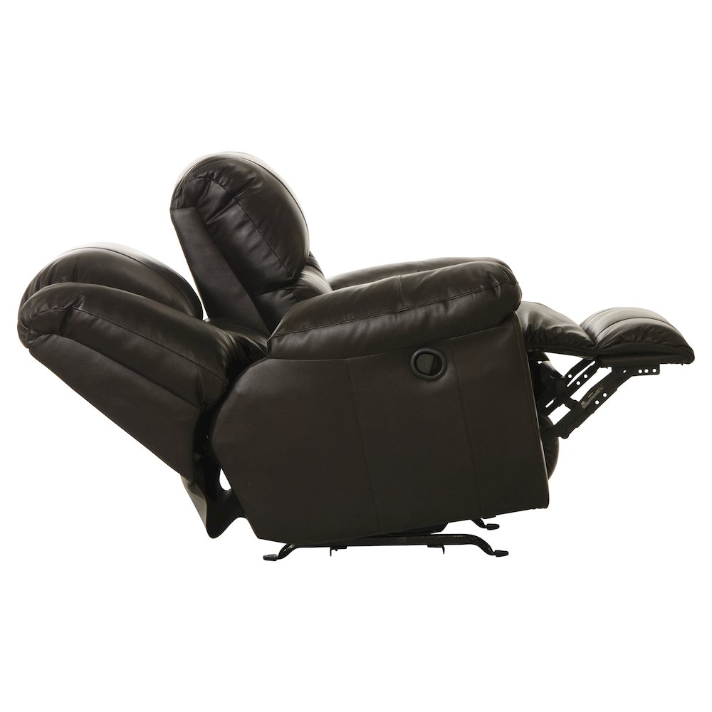 Transformer II Italian Leather Match Rocking Reclining Loveseat. Picture 7