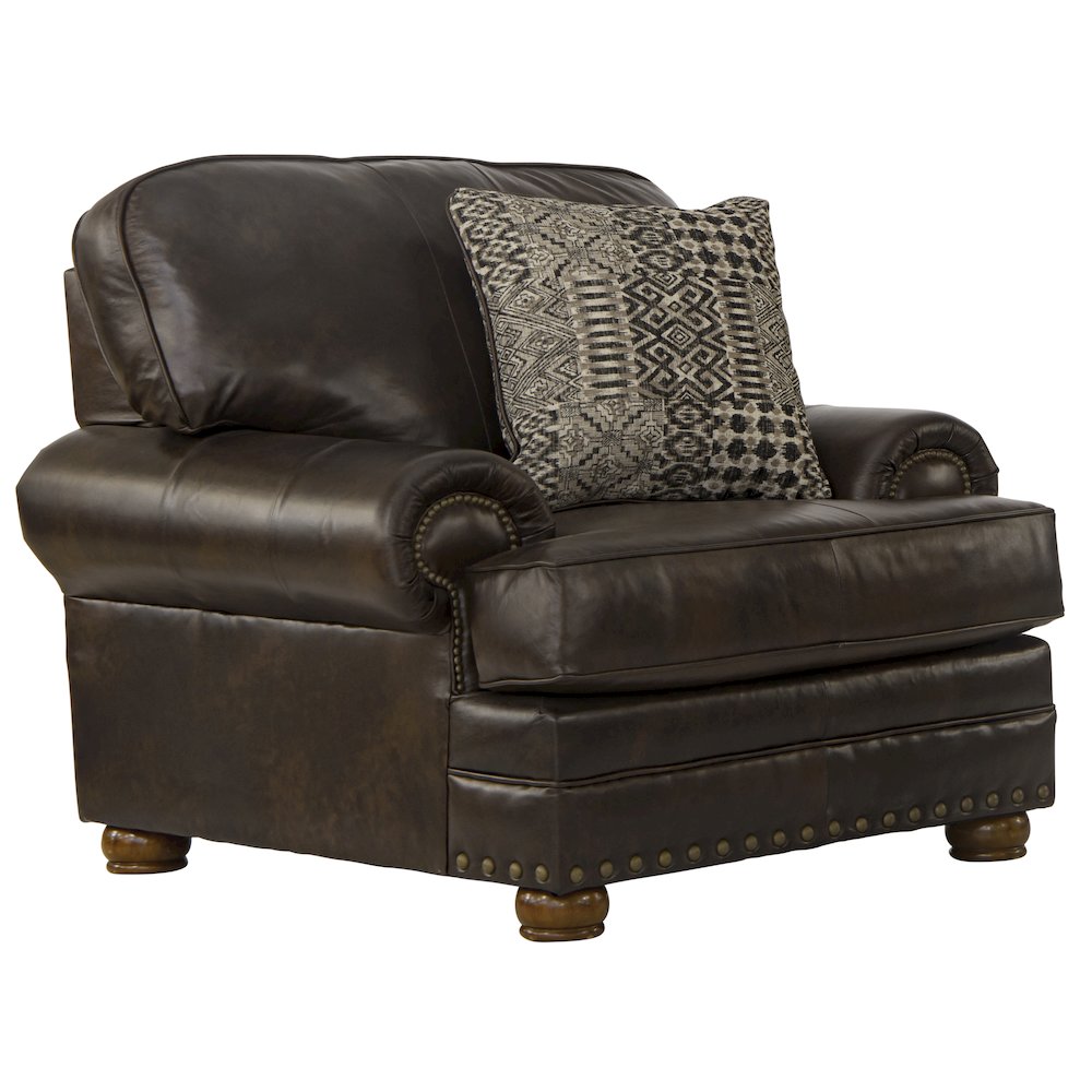 Roberto Italian Top Grain Leather Match Chair. Picture 1