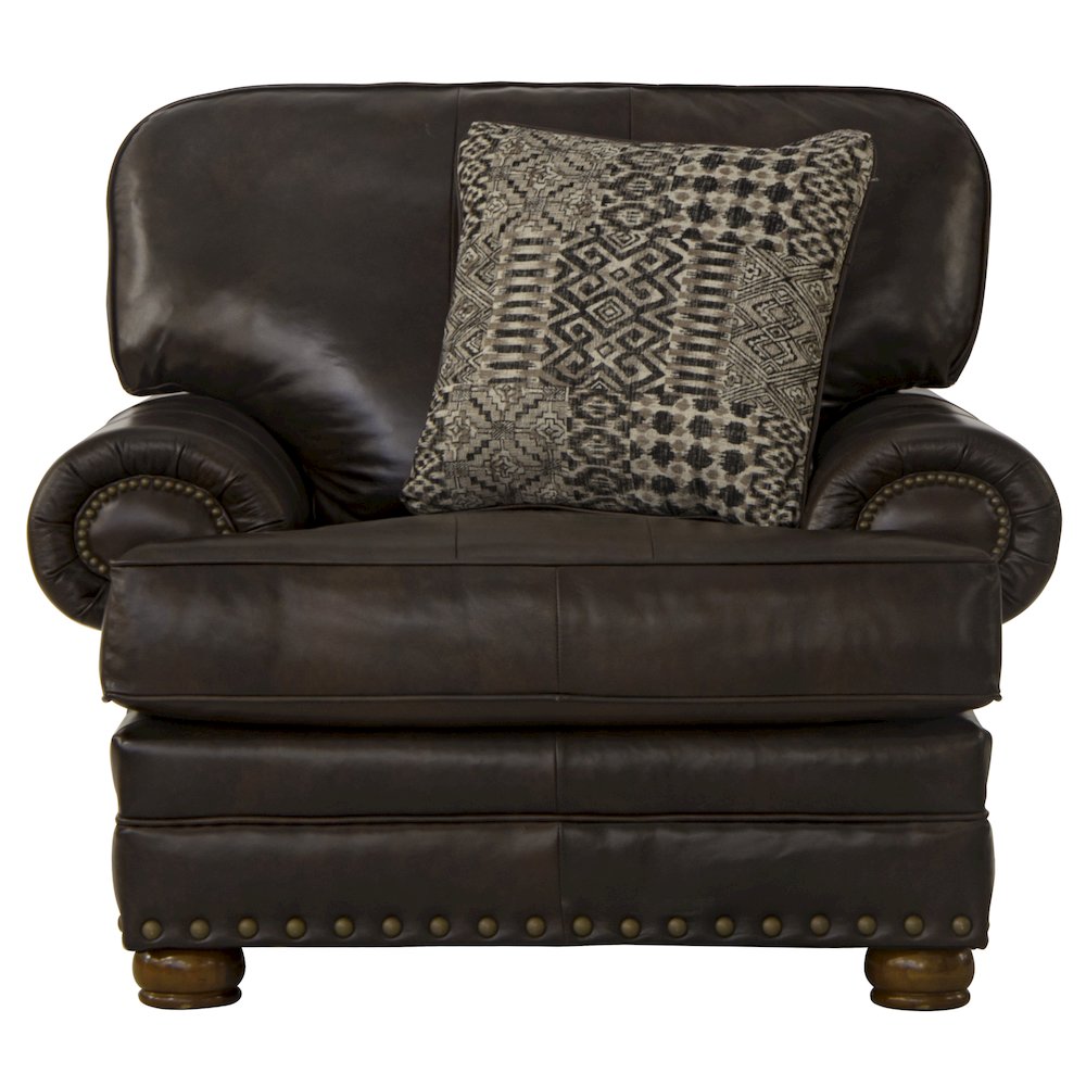 Roberto Italian Top Grain Leather Match Chair. Picture 4