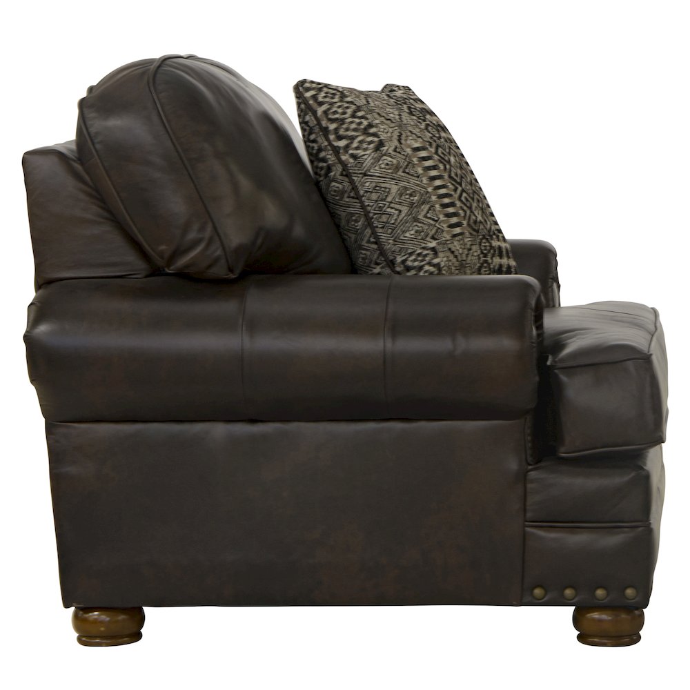 Roberto Italian Top Grain Leather Match Chair. Picture 5
