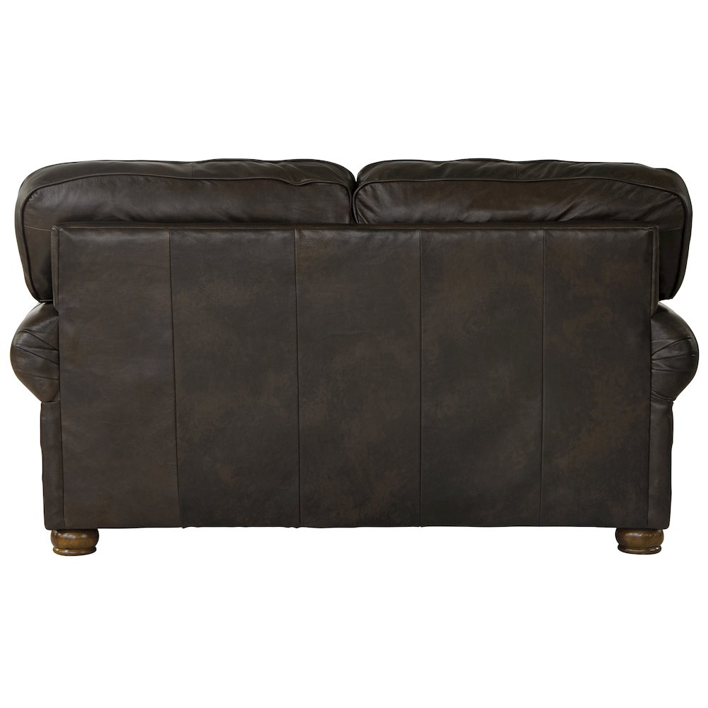 Roberto Top Grain Italian Leather Match Loveseat. Picture 3