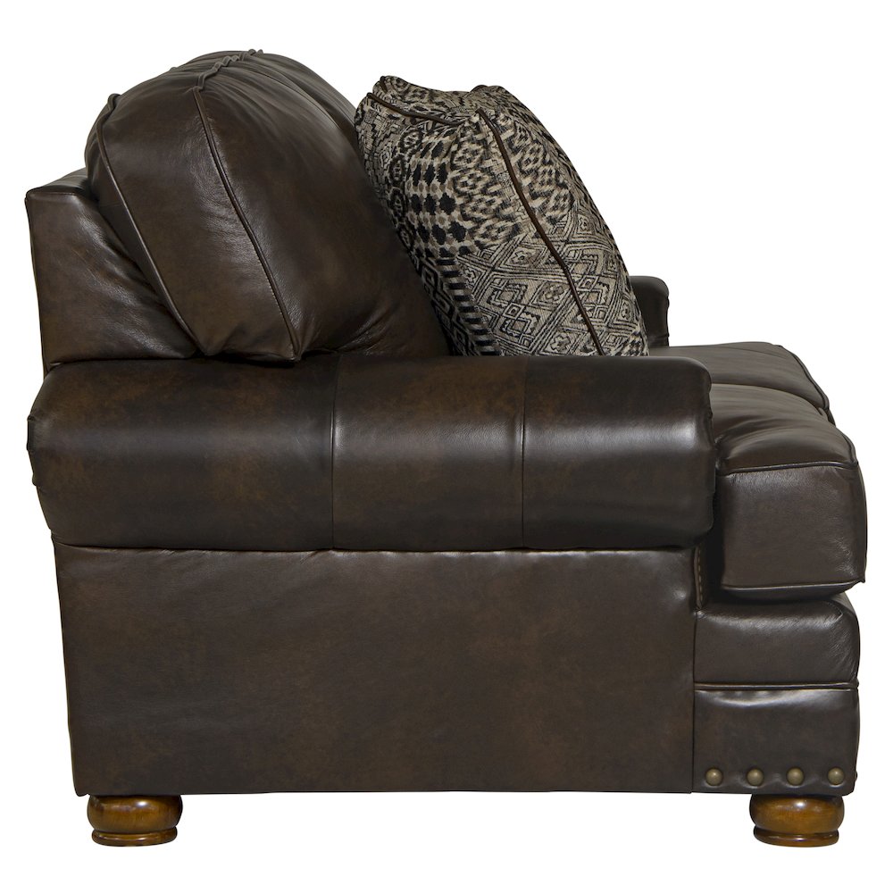 Roberto Top Grain Italian Leather Match Loveseat. Picture 6