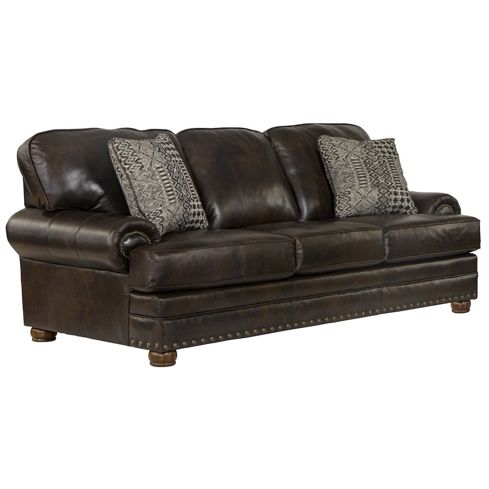 Roberto 94" Top Grain Italian Leather Match Sofa. Picture 1