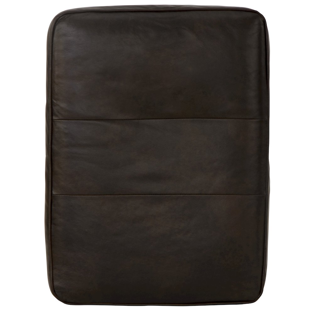 Roberto Italian Top Grain Leather Match Ottoman. Picture 5