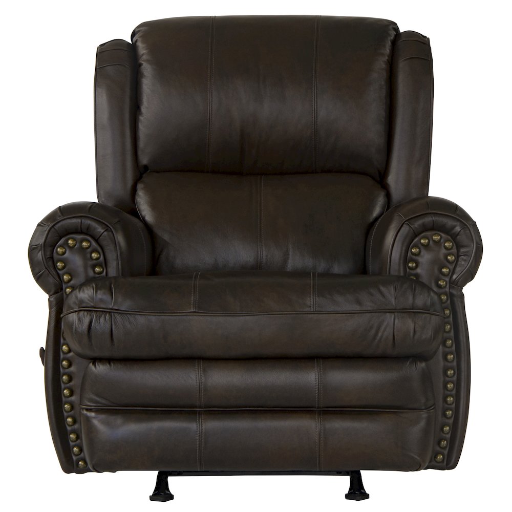 Roberto Italian Leather Match Rocker Recliner. Picture 4