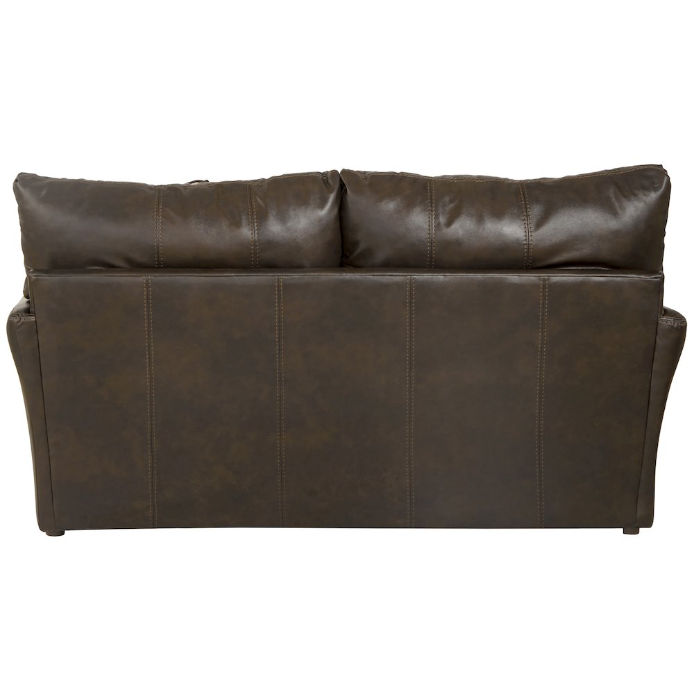 Pavia Top Grain Italian Leather Match Loveseat with Cuddler Cushions. Picture 2