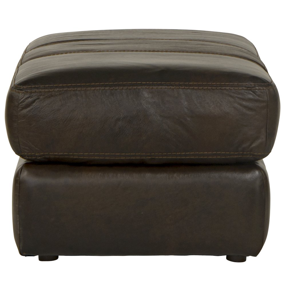 Pavia Top Grain Italian  Leather Match Ottoman. Picture 2