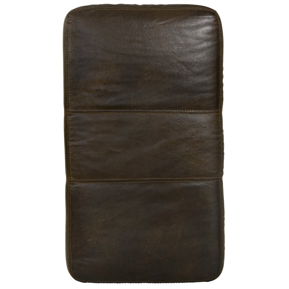 Pavia Top Grain Italian  Leather Match Ottoman. Picture 4