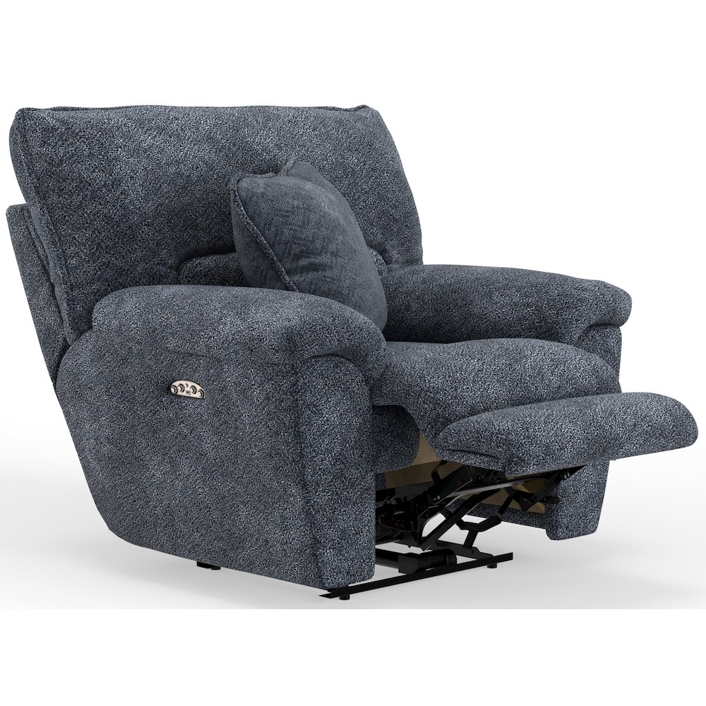 Paxon Deep Seat Power Lay Flat Recliner with Power Adjustable Headrest. Picture 3