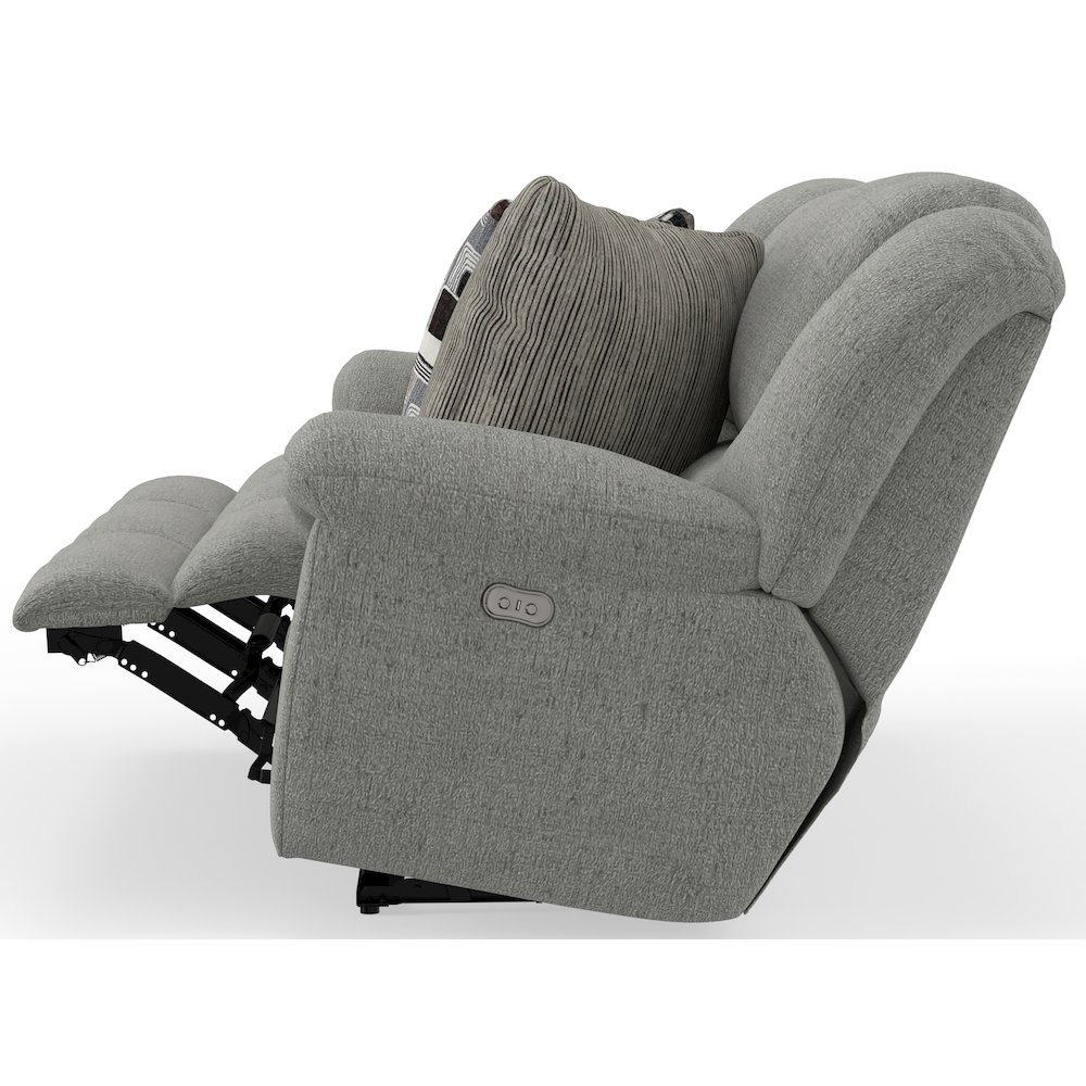 Trifecta Reclining Sofa with 3 Reclining Seats and Drop Down Table. Picture 22