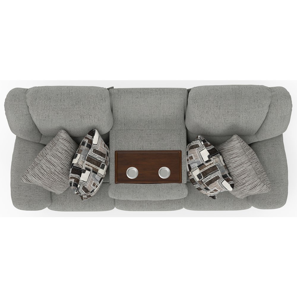 Trifecta Reclining Sofa with 3 Reclining Seats and Drop Down Table. Picture 26
