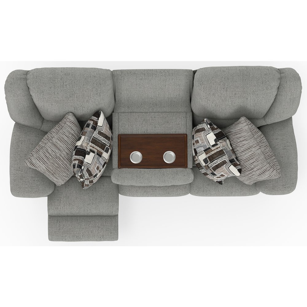 Trifecta Reclining Sofa with 3 Reclining Seats and Drop Down Table. Picture 29