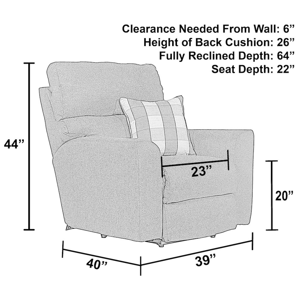 Searsport Power Recliner with Power Adjustable Headrest. Picture 4