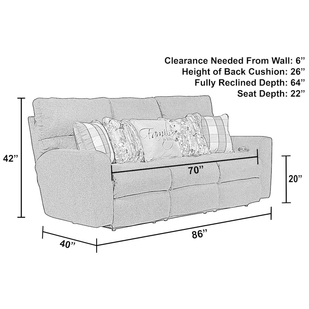 Searsport Power Reclining Sofa with Power Adjustable Headrest. Picture 5