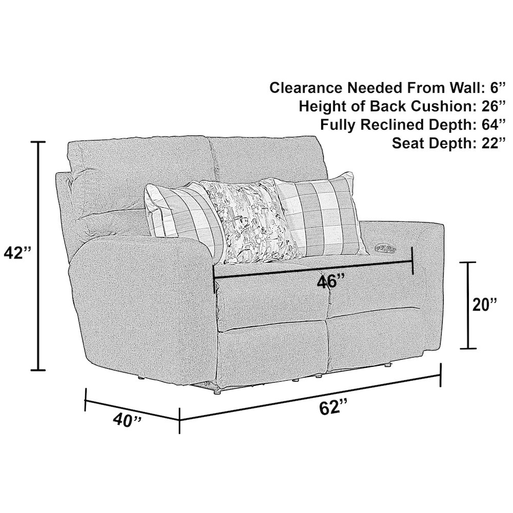 Searsport Power Reclining Loveseat with Power Adjustable Headrest. Picture 5
