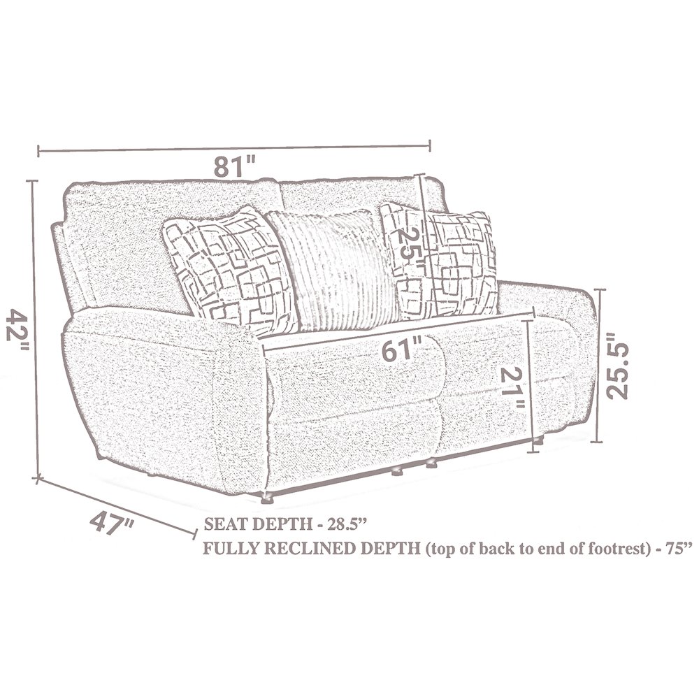 Maxwell Deep Seat Power Reclining Loveseat. Picture 16