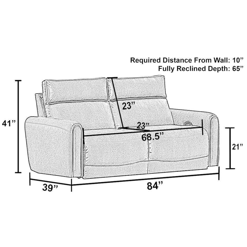 Nico Power Reclining Sofa with Power Adjustable Headrest. Picture 18