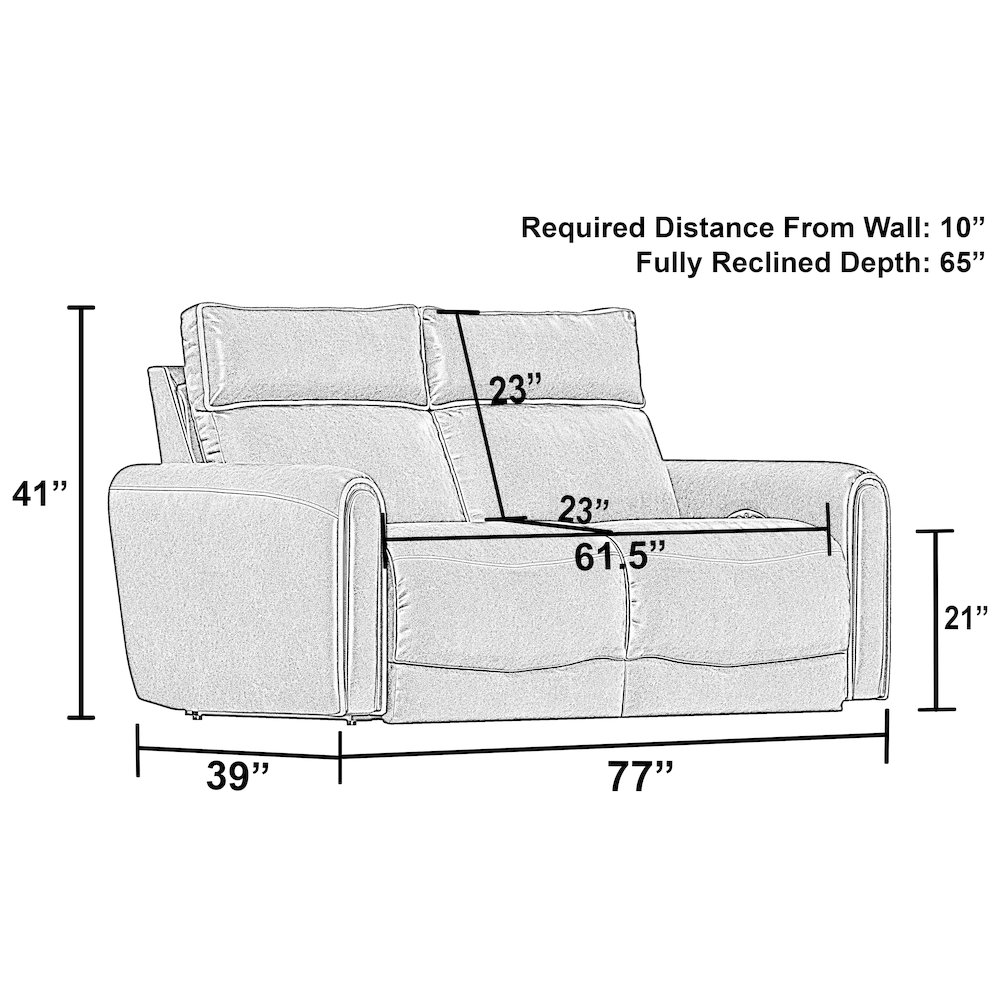 Nico Power Reclining Loveseat with Power Adjustable Headrest. Picture 18