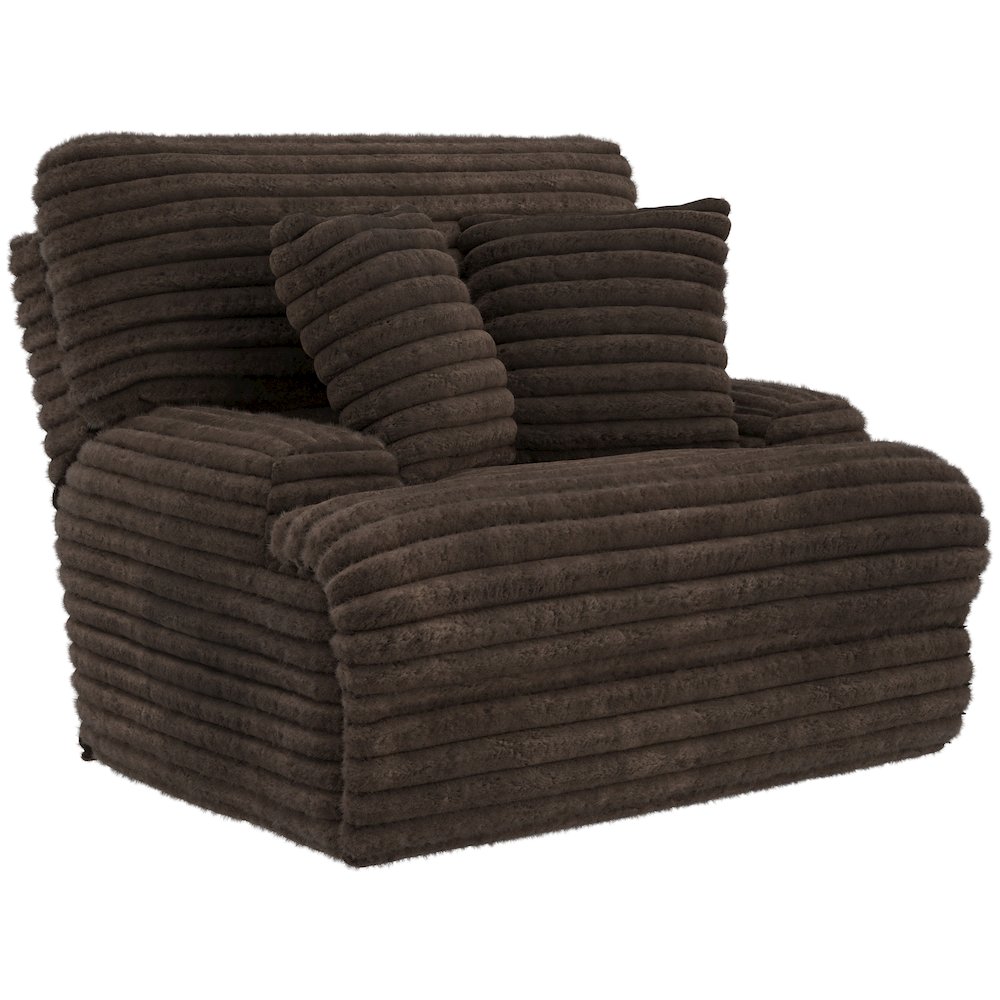 Oversized Deep Seat Power Recliner with Power Adjustable Headrest (Chocolate). Picture 1