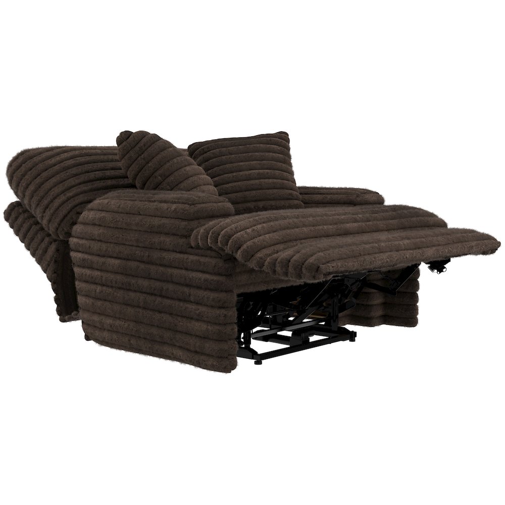 Oversized Deep Seat Power Recliner with Power Adjustable Headrest (Chocolate). Picture 9