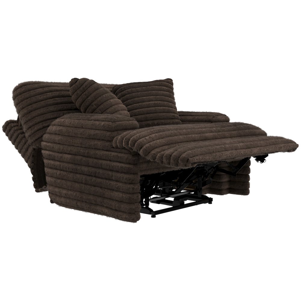 Oversized Deep Seat Power Recliner with Power Adjustable Headrest (Chocolate). Picture 10