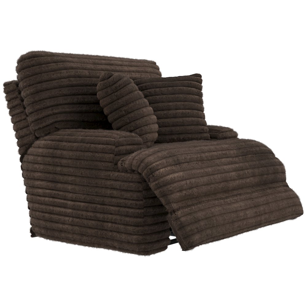 Oversized Deep Seat Power Recliner with Power Adjustable Headrest (Chocolate). Picture 7