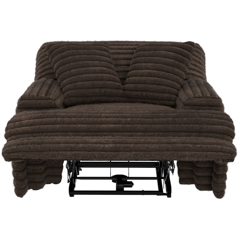 Oversized Deep Seat Power Recliner with Power Adjustable Headrest (Chocolate). Picture 13