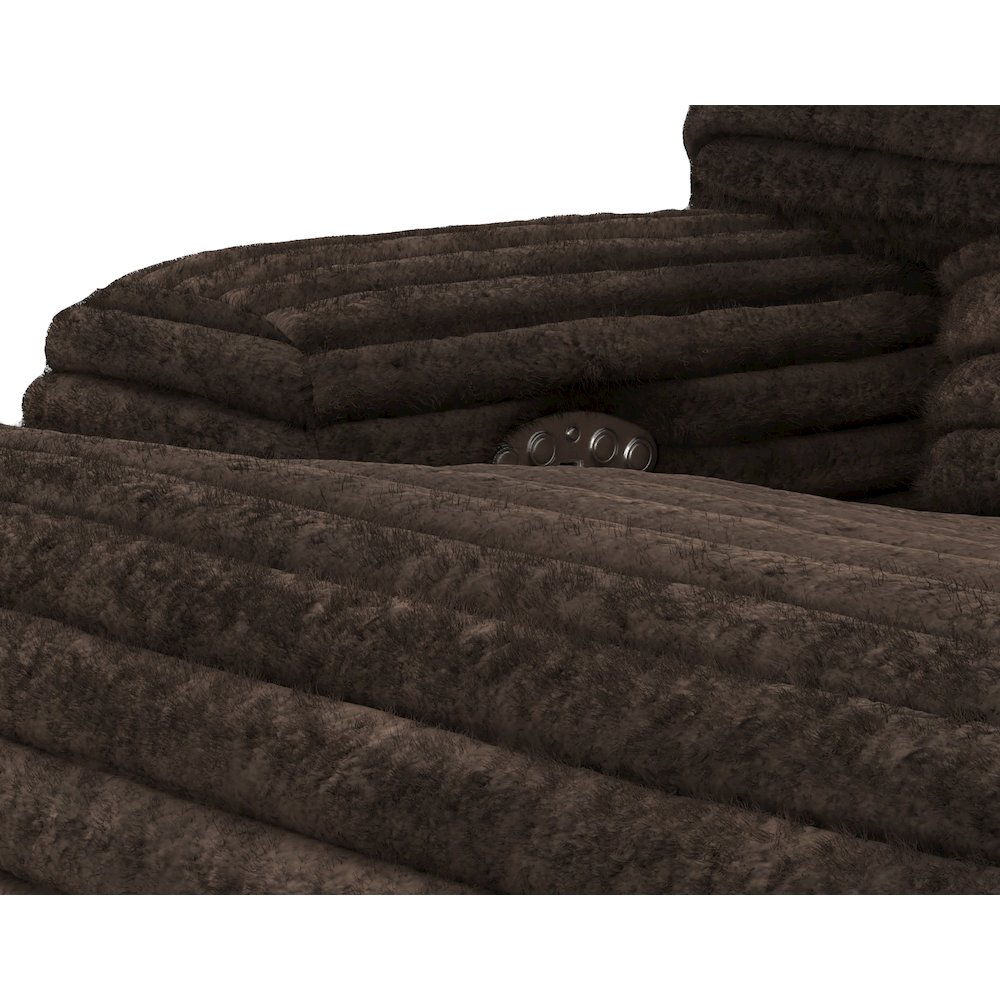 Oversized Deep Seat Power Recliner with Power Adjustable Headrest (Chocolate). Picture 12