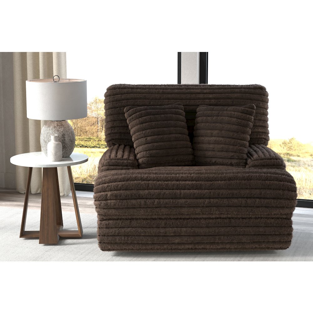 Oversized Deep Seat Power Recliner with Power Adjustable Headrest (Chocolate). Picture 14