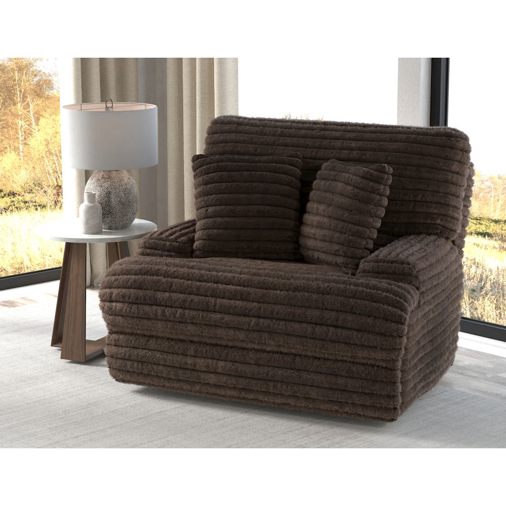 Oversized Deep Seat Power Recliner with Power Adjustable Headrest (Chocolate). Picture 15