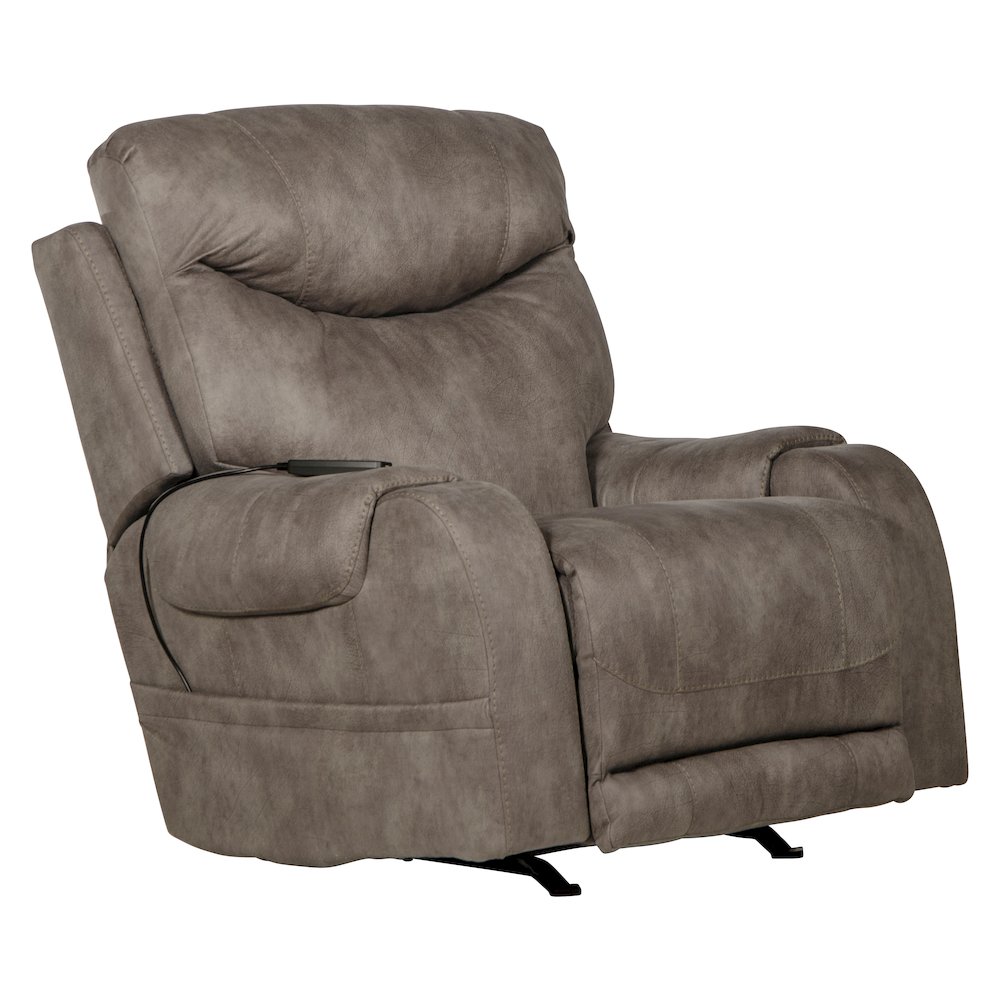 Recharger Power Rocker Recliner with Power Adjustable Headrest & Lumbar. Picture 1
