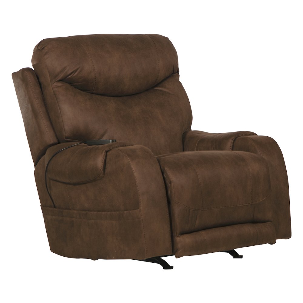 Recharger Power Rocker Recliner with Power Adjustable Headrest & Lumbar. Picture 1