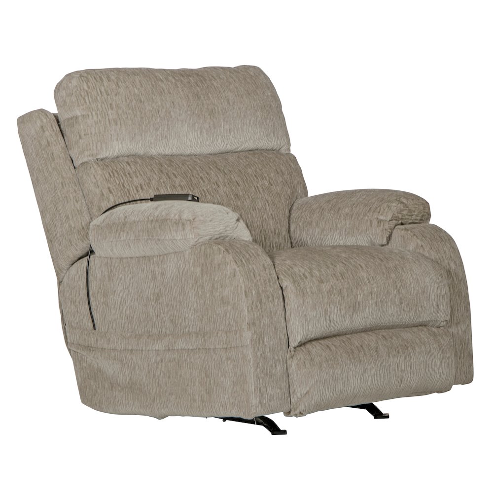 Refresher Power Rocker Recliner with Power Adjustable Headrest & Lumbar. Picture 1