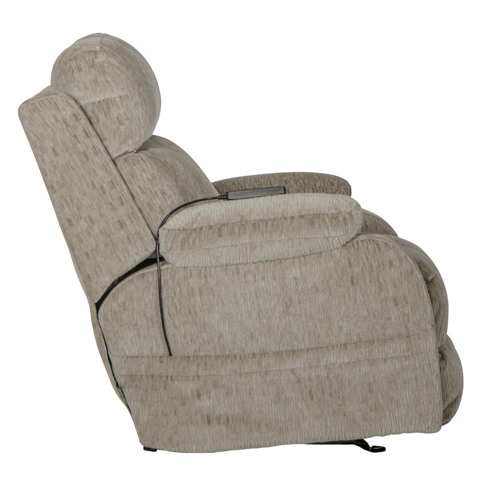 Refresher Power Rocker Recliner with Power Adjustable Headrest & Lumbar. Picture 5