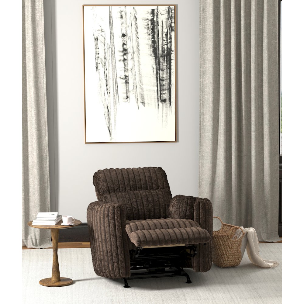 Daydream Power Rocker Recliner in Chocolate color. Picture 10