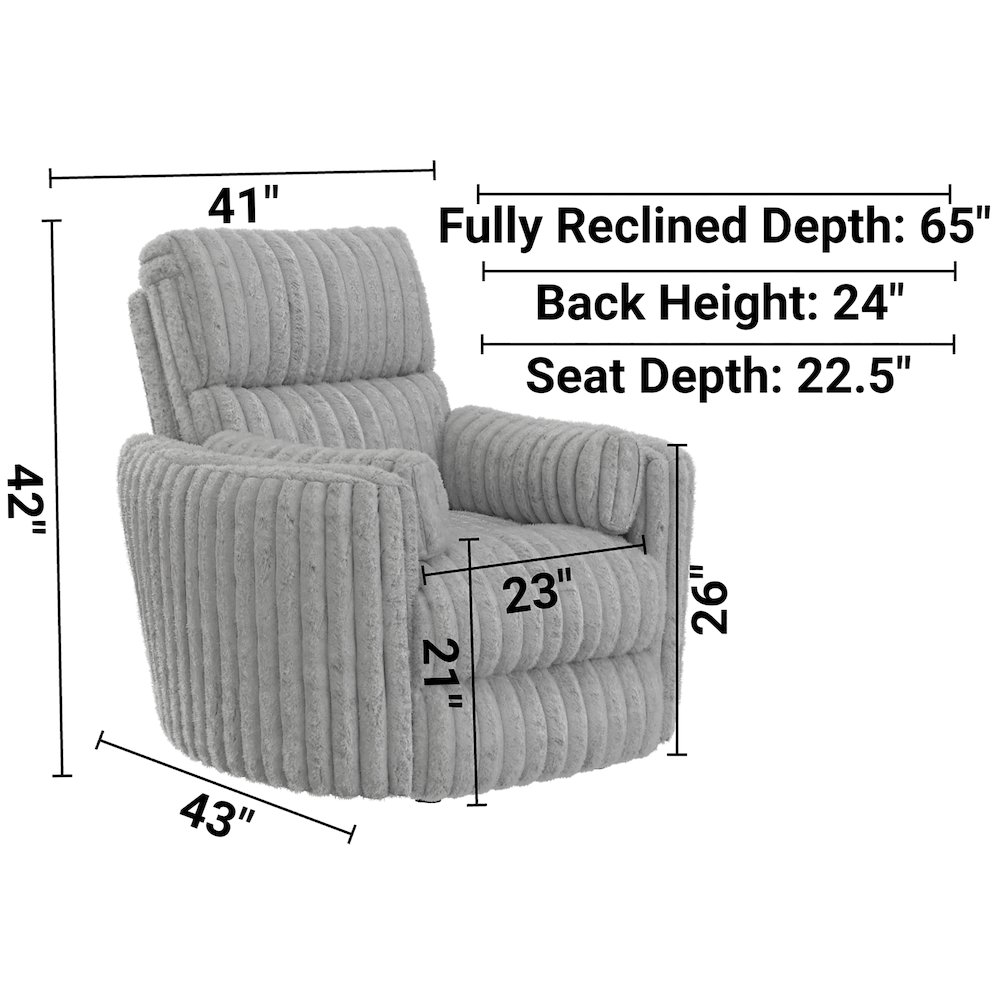 Daydream Power Rocker Recliner in Moonstruck color. Picture 3