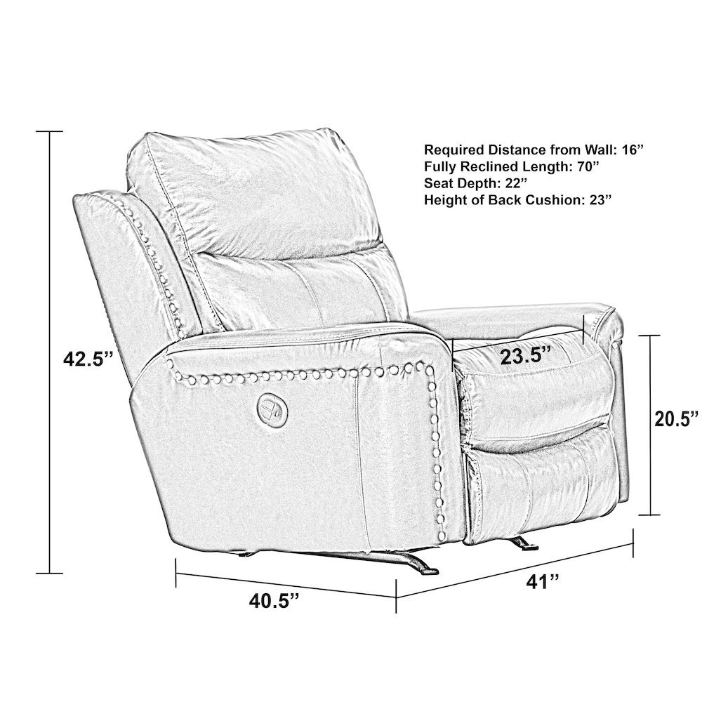 Ceretti Power Wall Hugger Recliner. Picture 4