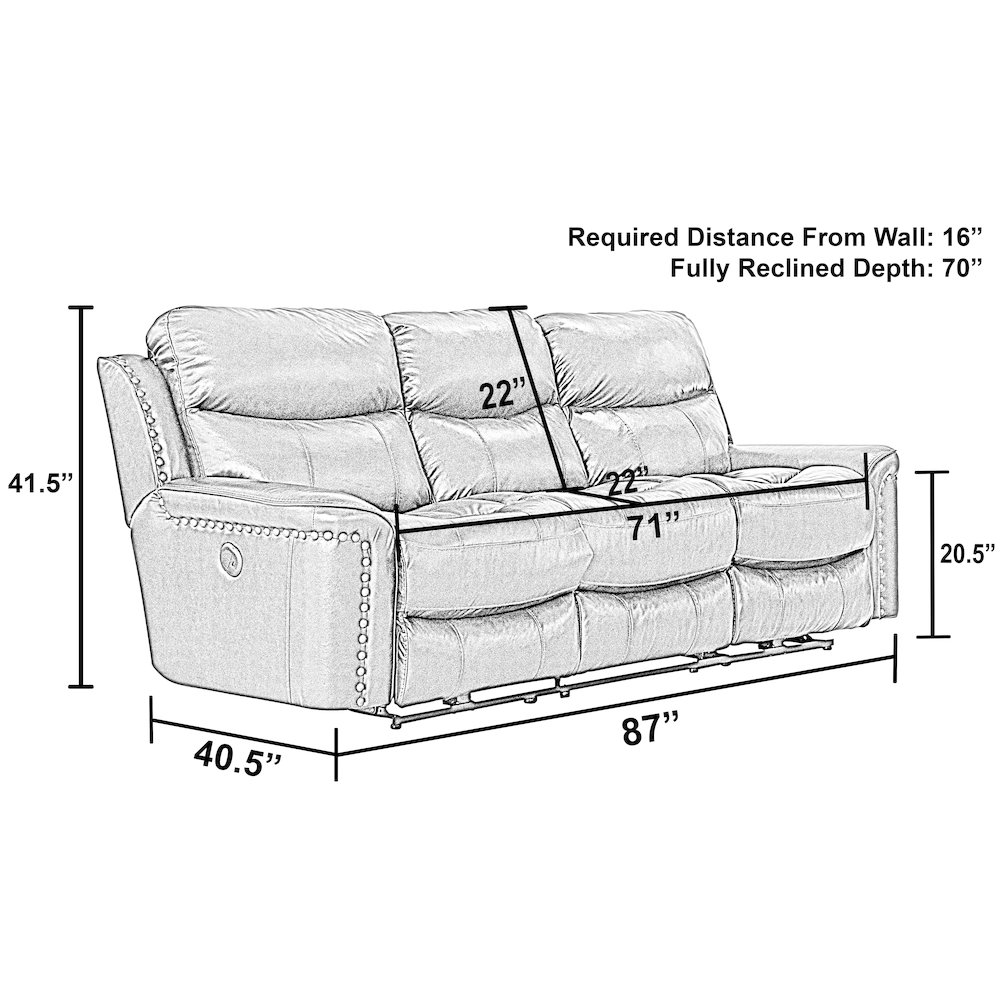 Ceretti Power Reclining Sofa. Picture 8