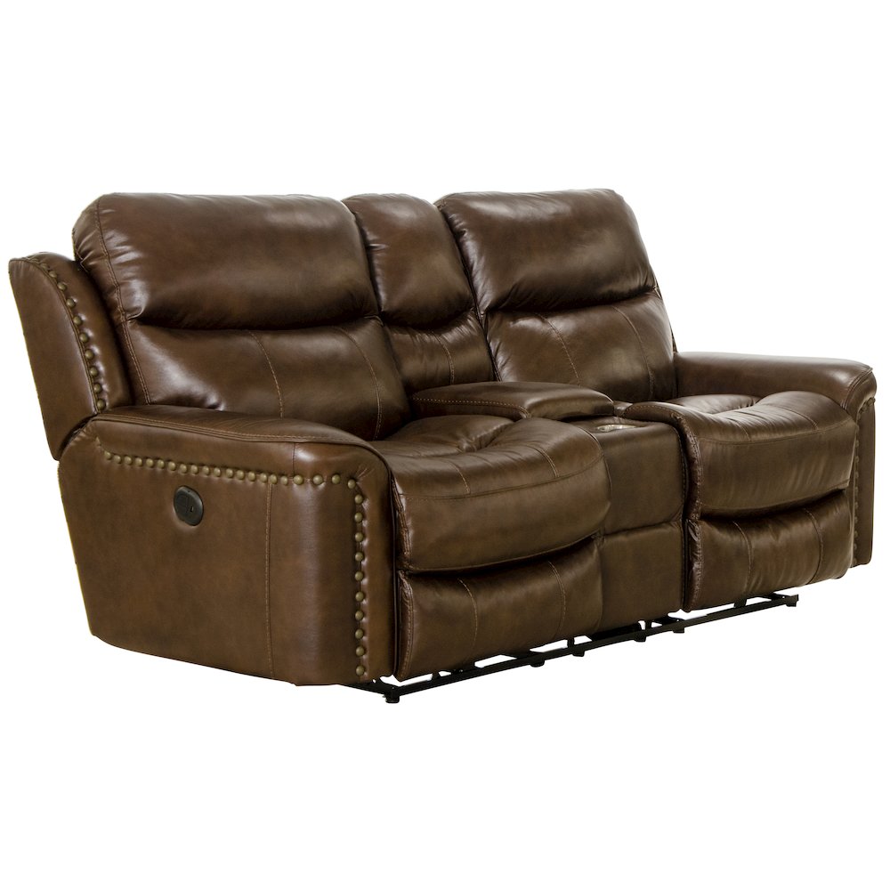 Ceretti Power Reclining Console Loveseat. Picture 1